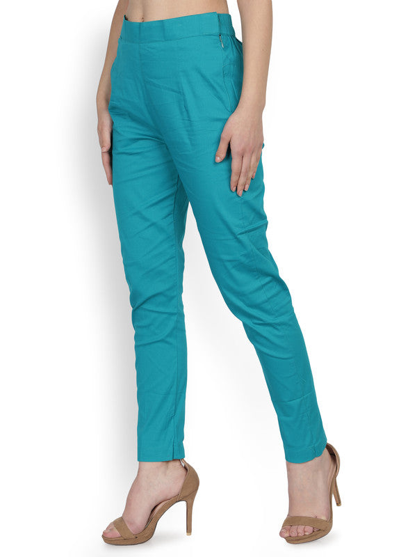 Trackpants: Shop Online Women Navy Blue Cotton Trackpants | Cliths
